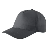 DEBBI, Cap mit fünf Panels, Klettverschluss, Dunkelgrau