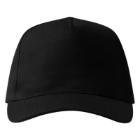 DEBBI, Cap mit fünf Panels, Klettverschluss, Schwarz