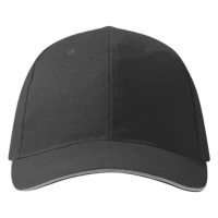 RUNNER, Cap mit sechs panels, sandwich-visier, metallschnalle, Dunkelgrau