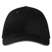 RUNNER, Cap mit sechs panels, sandwich-visier, metallschnalle, Schwarz