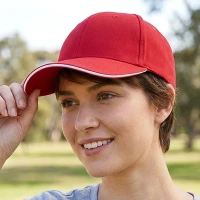 RUNNER, Cap mit sechs panels, sandwich-visier, metallschnalle, Schwarz