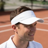 CABRIO, sun visor cap with velcro back closure white