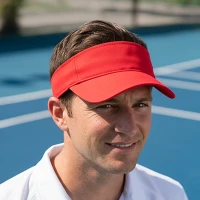 CABRIO, sun visor cap with velcro back closure red