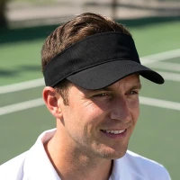 CABRIO, sun visor cap with velcro back closure black