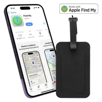 LUGGAGE FINDER, Find-My-Gepäckkarte mit Ortungsfunktion, Schwarz
