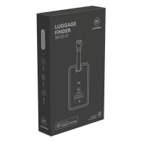 LUGGAGE FINDER, Find-My-Gepäckkarte mit Ortungsfunktion, Schwarz