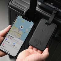 LUGGAGE FINDER, Find-My-Gepäckkarte mit Ortungsfunktion, Schwarz