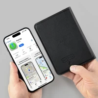 PASSPORT FINDER, Find-My-Passhülle mit Ortungsfunktion, Schwarz