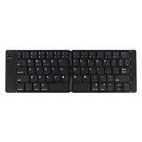 VIGOR, Tragbare faltbare Tastatur mit wiederaufladbarem Akku, Schwarz