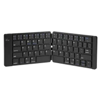 VIGOR, Tragbare faltbare Tastatur mit wiederaufladbarem Akku, Schwarz