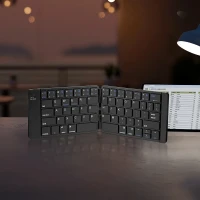 VIGOR, Tragbare faltbare Tastatur mit wiederaufladbarem Akku, Schwarz