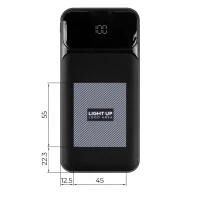 CONNECTOR LED, Powerbank, 10.000 mAh, Schwarz