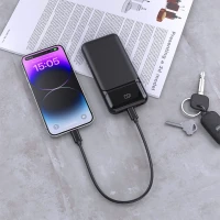 CONNECTOR LED, Powerbank, 10.000 mAh, Schwarz