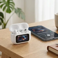DECIBEL PLUS, wireless stereo earbuds, white