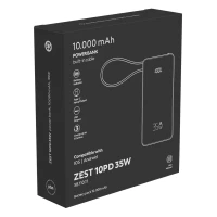 ZEST 10PD, Powerbank, 10.000 mAh, Schwarz