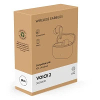 VOICE 2, bežične stereo slušalice, bela