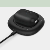 META, wireless stereo earbuds with wireless charging option, black
