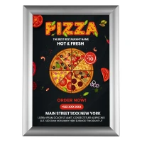 SNAP FRAME A4, aluminum poster stand, silver