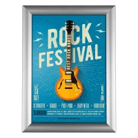 SNAP FRAME B1, aluminum poster stand, silver