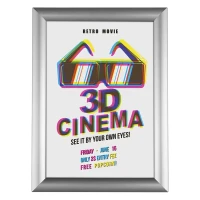 SNAP FRAME A1, aluminum poster stand, silver