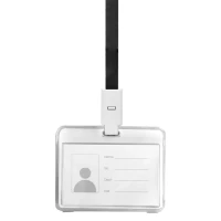 EGO, lanyard id holder, black