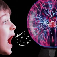HYPERNOVA, Plasma-Kugel-Lampe, Schwarz