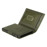 ARKON, Kartenhalter aus Leder mit RFID-Schutz, Olive