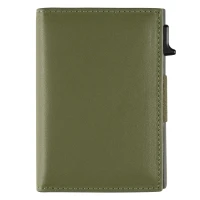 ARKON, Kartenhalter aus Leder mit RFID-Schutz, Olive