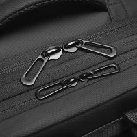 COMPACT, travel backpack with compression bag and pump, black