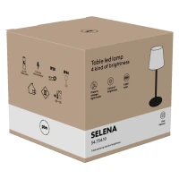 SELENA, LED-Tischlampe, Schwarz
