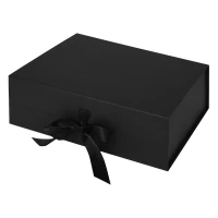 GRACE, Selbstfaltende Geschenkbox mit Magnet, Schwarz