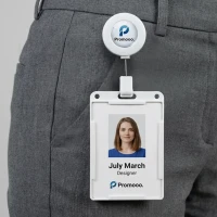 ACCESS, id holder, white