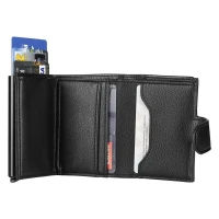 TICKET, wallet with rfid protection, black
