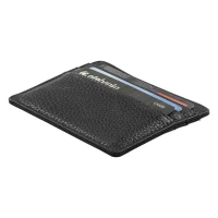 DEBIT, genuine leather card holder, black