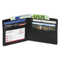 LARETTI, genuine leather wallet, black