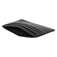 DEBIT, genuine leather card holder, black