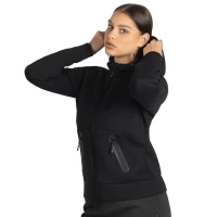 CAMERON LADY, Damen-Hoodie mit Reissverschluss, 380 g/m2, Schwarz