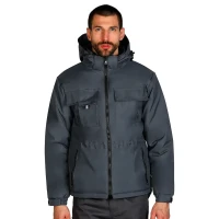 TEN JACKET, workwear hooded jacket, dark gray