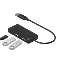 ENZO, 3 ports usb hub, black