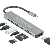 VOLT 7IN1, 7 ports usb hub, dark gray