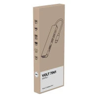 VOLT 7IN1, 7 ports usb hub, dark gray