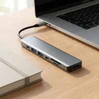 VOLT 7IN1, 7 ports usb hub, dark gray