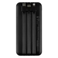 CONNECTOR, power bank, 10.000 mah, black