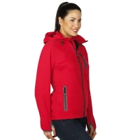 RIDER WOMEN, ženska softshell jakna sa kapuljačom, crvena