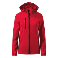 RIDER WOMEN, ženska softshell jakna sa kapuljačom, crvena