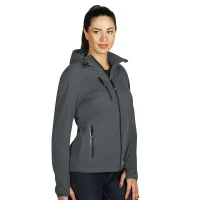 RIDER WOMEN, ženska softshell jakna sa kapuljačom, tamno siva