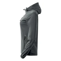 RIDER WOMEN, ženska softshell jakna sa kapuljačom, tamno siva