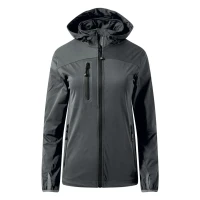 RIDER WOMEN, ženska softshell jakna sa kapuljačom, tamno siva