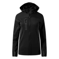 RIDER WOMEN, ženska softshell jakna sa kapuljačom, crna