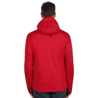 RIDER, hooded softshell jacket, red